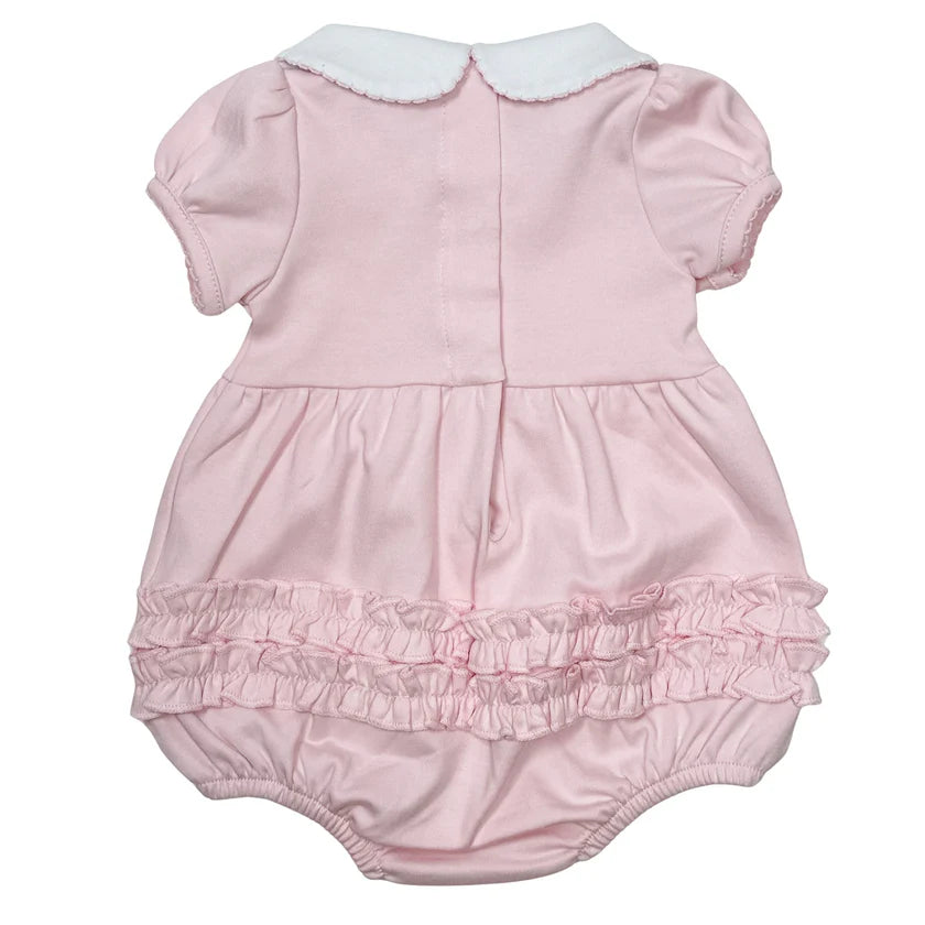 Essentials Solid Collared Ruffle Bubble - Pink