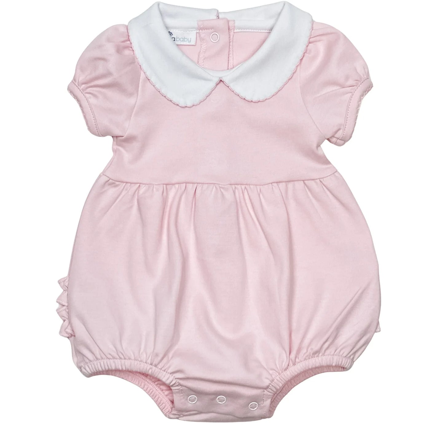 Essentials Solid Collared Ruffle Bubble - Pink