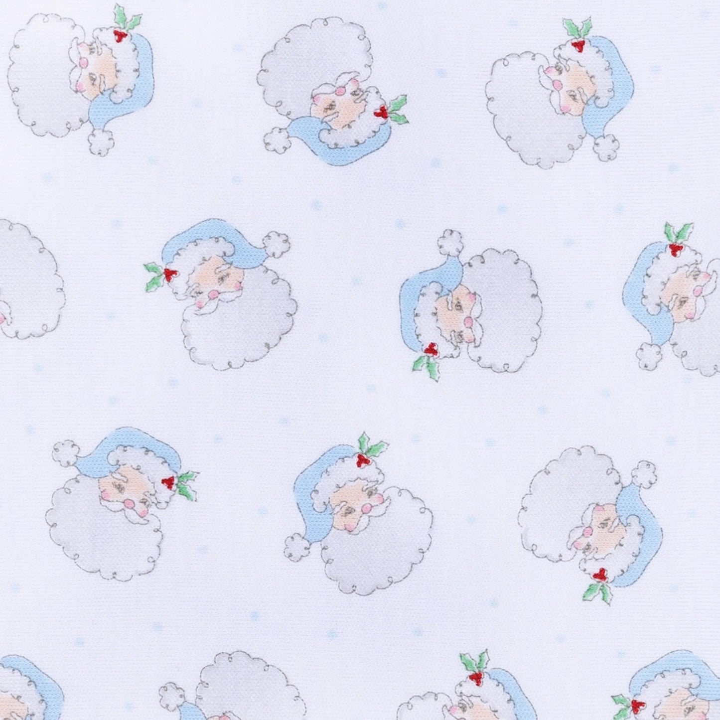Santa Baby Blue Long Sleeve Pima Two Piece